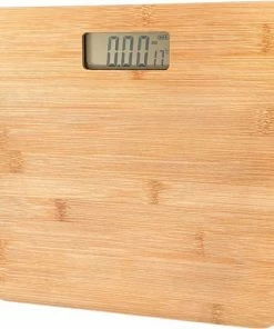 D?luxa Weegschaal - Bamboe - Weegschaal Personenweegschaal - Inclusief Batterijen + Automatische Uitschakeling + Temperatuurmeter