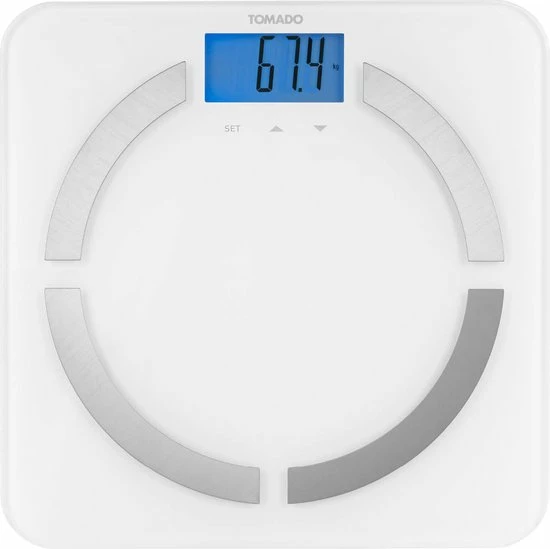 Tomado TBS0401W - Personenweegschaal - Lichaamsanalyse - Geheugen Tot 10 Personen - Weegt Tot 180 KG - Wit - Afbeelding 3