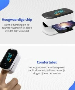 Mikaben Saturatiemeter - Oximeter Met Hartslagmeter - Incl. Draagkoord & Opberghoes - Best Getest - CE Gecertificeerd -Yunmai Shop 550x550 135