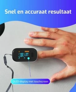 Mikaben Saturatiemeter - Oximeter Met Hartslagmeter - Incl. Draagkoord & Opberghoes - Best Getest - CE Gecertificeerd -Yunmai Shop 550x550 137