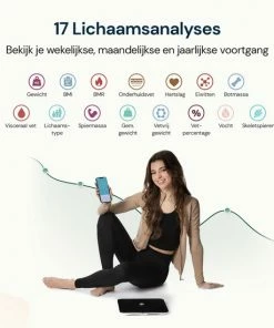 Sacoma Slimme Weegschaal – Smart Digitale Personenweegschaal - Met 17x Lichaamsanalyse – Vetpercentagemeter - Black Friday 2022 15 Sacoma Slimme Weegschaal – Smart Digitale Personenweegschaal - Met 17x Lichaamsanalyse – Vetpercentagemeter - Black Friday 2022 -Yunmai Shop 550x550 172