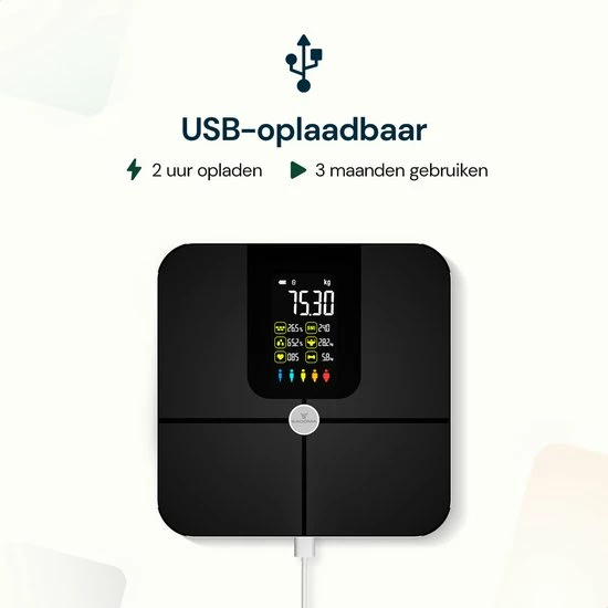 Sacoma Slimme Weegschaal – Smart Digitale Personenweegschaal - Met 17x Lichaamsanalyse – Vetpercentagemeter - Black Friday 2022 8 Sacoma Slimme Weegschaal – Smart Digitale Personenweegschaal - Met 17x Lichaamsanalyse – Vetpercentagemeter - Black Friday 2022 - Afbeelding 6