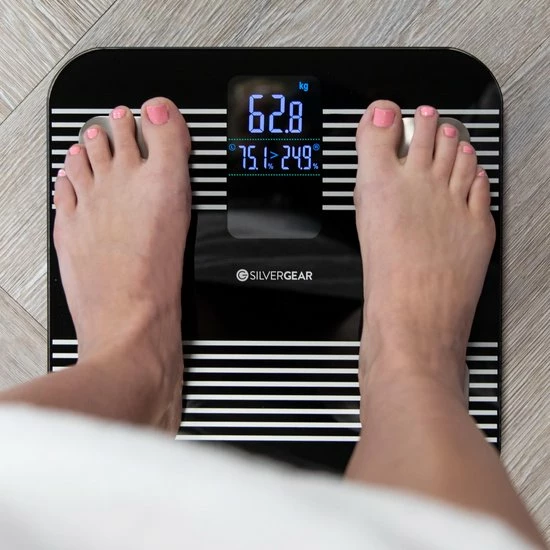 Silvergear Premium Slimme Weegschaal Met Hartslagmeter ? 17x Lichaamsanalyse Metingen - Gratis App - Zwart 11 Silvergear Premium Slimme Weegschaal Met Hartslagmeter ? 17x Lichaamsanalyse Metingen - Gratis App - Zwart - Afbeelding 9