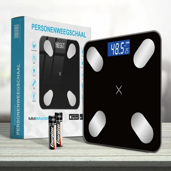 MM Brands Personen Weegschaal - Digitale Slimme Weegschaal Met Lichaamsanalyse - Inclusief App 11 MM Brands Personen Weegschaal - Digitale Slimme Weegschaal Met Lichaamsanalyse - Inclusief App - Afbeelding 9