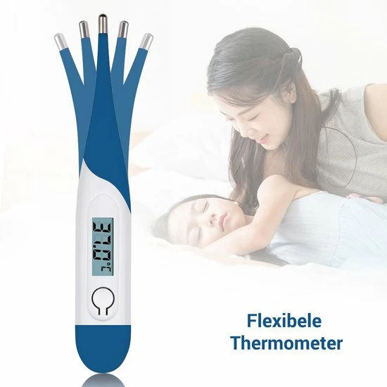 Premium Commerce Thermometer Lichaam - Koortsthermometer Voor Volwassenen - Blauw - Incl. Opbergcase En Handleiding! - Afbeelding 7