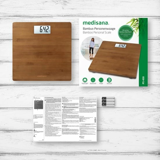 Medisana PS 450 - Personenweegschaal - Bamboe Dark - Afbeelding 7