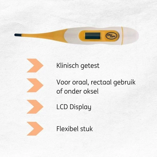 Orange85 Digitale - Thermometer - Lichaam - Buigzaam - Digitaal - LCD Scherm - Lichaamstemperatuur - Koorts - Ziekte - Afbeelding 3