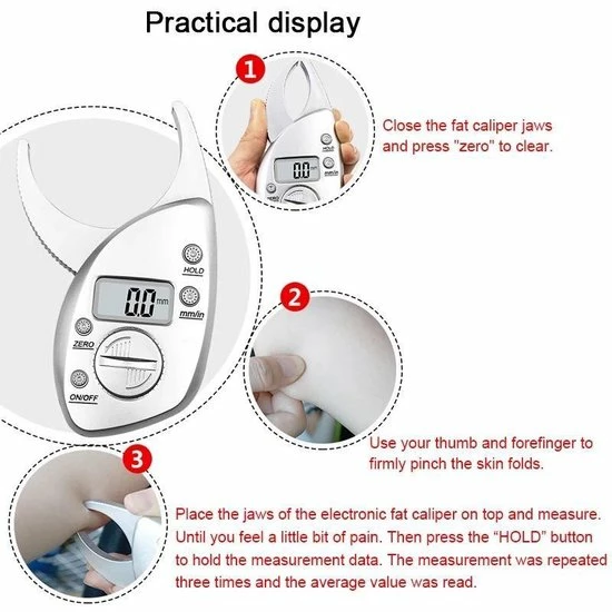 LOUZIR Betrouwbare Vetmeter - Digitale Verpercentage Meter - Weegschaal - Vetpercentage Meten - Afvallen - Afbeelding 5