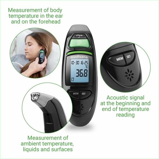 Medisana TM 750 Black Multifunctionele Infrarood Thermometer - Afbeelding 6
