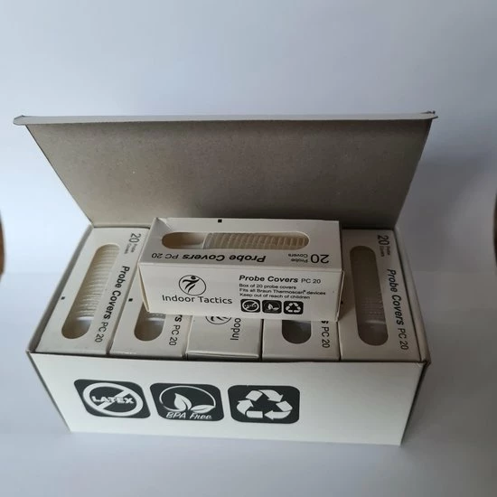 IndoorTactics 200 Stuks Navulset Beschermkapjes Voor Braun Thermoscan D2H - Beschermkapjes Navulset Voor Braun Thermoscan 3/7 Oorthermometer - Thermometer Dopjes - Lens Filters Cover Set