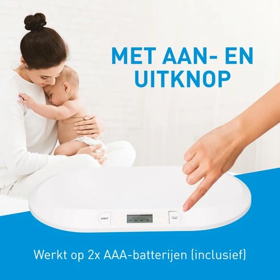 Grundig Babyweegschaal - Digitaal - 10 Gram Nauwkeurig - Max 20 Kilo - Tare-Functie - Wit - Afbeelding 6