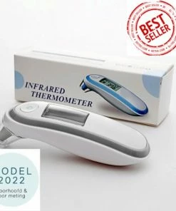 Boxym Infrarood Oorthermometer - Kinderen En Volwassenen - Snelle Meting - Koortsthermometer - Voorhoofd - Grijs