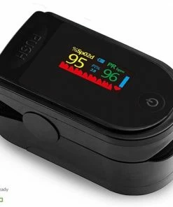 Medi Steady? Saturatiemeter - Zwart - Oximeter - Zuurstofmeter - Saturatiemeter Zuurstofmeter Vinger - Zuurstofmeter Met Hartslagmeter - Saturatiemeter Met Hartslagmeter - Saturatiemeter Best Getest - Saturatie - Saturatiemeters -Inclusief Batterijen