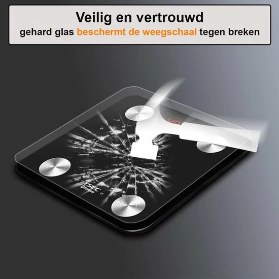 Merkloos Weegschaal Lichaamsanalyse Met 12 Lichaamsmetingen - Personenweegschaal - Digitale Weegschaal Met App Voor Android En IOS - Vetpercentage Meten - BMI Meten - Zwart 7 Merkloos Weegschaal Lichaamsanalyse Met 12 Lichaamsmetingen - Personenweegschaal - Digitale Weegschaal Met App Voor Android En IOS - Vetpercentage Meten - BMI Meten - Zwart - Afbeelding 5