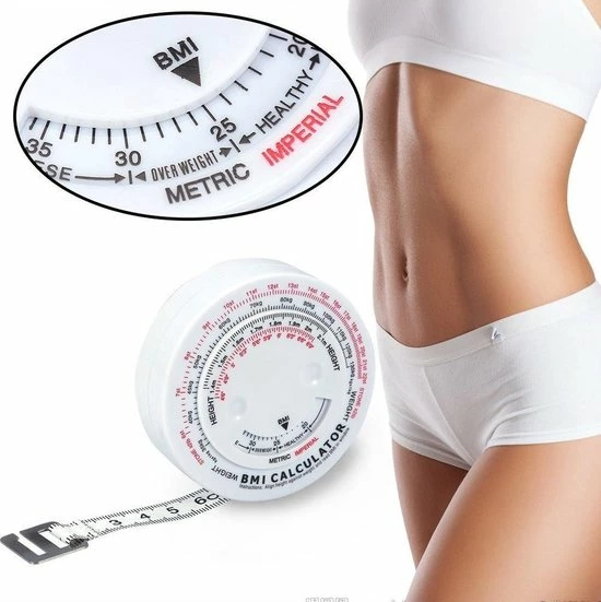 Cheaperito Omvang Meetlint BMI Meter I Omtrekmeter I Body Mass Tape I Vetpercentagemeter I Omvang Meetlint I Meetlint Lichaam I 60 Inch & 150 CM 5 Cheaperito Omvang Meetlint BMI Meter I Omtrekmeter I Body Mass Tape I Vetpercentagemeter I Omvang Meetlint I Meetlint Lichaam I 60 Inch & 150 CM - Afbeelding 3