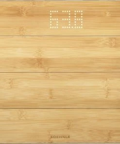 Soehnle Personenweegschaal Digitaal Style Sense Bamboo Magic - Tot 180 Kg - Incl. Batterijen