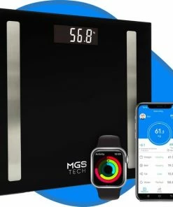 MGS Tech Slimme Personenweegschaal Met Volledig Lichaamsanalyse En Vetpercentage - Digitale Bluetooth Weegschaal Met App - Beste Koop