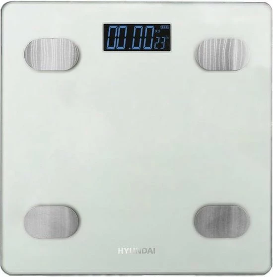 Hyundai - Digitale Personenweegschaal Met Bluetooth En Lichaamsanalyse - Zilver