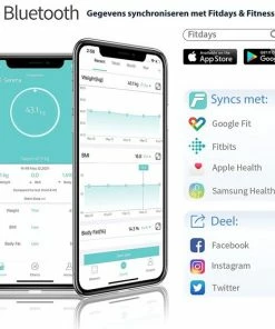 O'dor® Bluetooth Personenweegschaal - Weegschaal - Digitale Lichaamsanalyse - Meet Hartslag, Gewicht, Lichaamsvet, Spiermassa, BMI, Botmassa En Vetpercentage - Wit 15 O'dor® Bluetooth Personenweegschaal - Weegschaal - Digitale Lichaamsanalyse - Meet Hartslag, Gewicht, Lichaamsvet, Spiermassa, BMI, Botmassa En Vetpercentage - Wit -Yunmai Shop 550x559 4