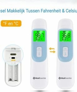 MostEssential Premium Koortsthermometer - Infrarood Thermometer - Thermometer Voorhoofd - Oorthermometer - Contactloos - Koortsthermometer Voor Volwassenen, Kinderen En Baby's - 20D -Yunmai Shop 550x560 1