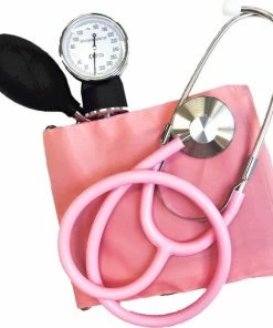 Merkloos Handmatige Bloeddrukmeter Met Stethoscoop Voor Verpleegkundige - Roze - Pink Nurse