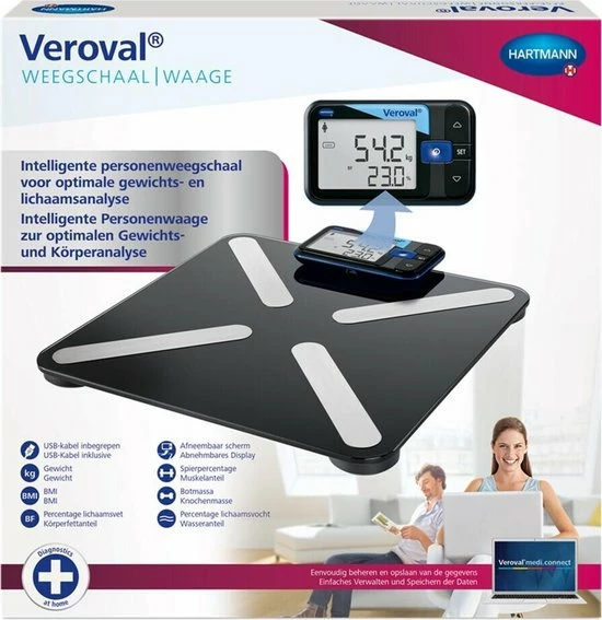 Veroval Personenweegschaal Voor Gewichts- En Lichaamsanalyse - Afbeelding 3