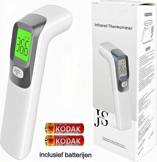 JEAS® - Thermometer Voorhoofd - Koortsthermometer- Infrarood Thermometer - Incl. Batterijen