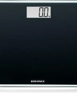 Soehnle Personenweegschaal Digitaal Style Sense Compact 100 ? Zwart ? Tot 180 Kg - Incl. Batterijen