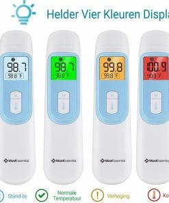 MostEssential Premium Koortsthermometer - Infrarood Thermometer - Thermometer Voorhoofd - Oorthermometer - Contactloos - Koortsthermometer Voor Volwassenen, Kinderen En Baby's - 20D -Yunmai Shop 550x592 1