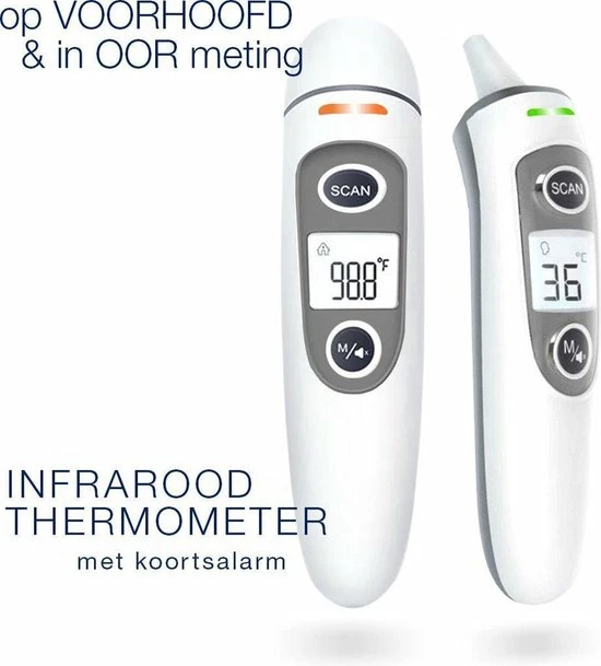 G Master Professionele Digitale Infrarood Oor- / Voorhoofd Thermometer Incl. Batterijen, Nederlandse Handleiding En 20 X Beschermkapjes 14 G Master Professionele Digitale Infrarood Oor- / Voorhoofd Thermometer Incl. Batterijen, Nederlandse Handleiding En 20 X Beschermkapjes - Afbeelding 12
