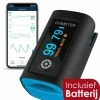 Meditrack Professionele Saturatiemeter Met APP En Hartslagmeter - Incl. Batterijen - Best Getest - Pulse Oximeter ? Zuurstofmeter Vinger