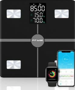 FITAGE® LCD Personenweegschaal - Weegschaal Met 17x Lichaamsanalyse - Vetpercentagemeter - FITAGE App 22 FITAGE® LCD Personenweegschaal - Weegschaal Met 17x Lichaamsanalyse - Vetpercentagemeter - FITAGE App -Yunmai Shop 550x617
