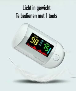 Pulse Oximeter Saturatiemeter & Hartslagmeter - Oximeter - Inclusief Koord - CE Gecertificeerd