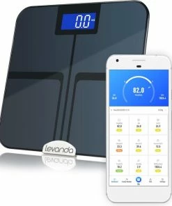 Levanda - Slimme Personen Weegschaal Met Lichaamsanalyse - Digitale Personenweegschaal Met App - Smart Scale Vetpercentage