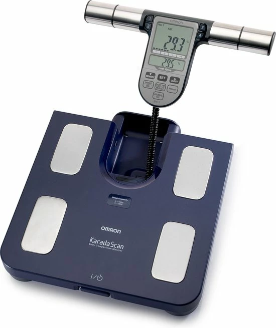 OMRON BF511 Personenweegschaal - Slimme Weegschaal Met Lichaamsanalyse - Smart Scale - Klinisch Gevalideerd - Max. 150kg - Blauw
