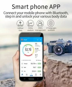 Merkloos Digitale Smart Weegschaal - Personenweegschaal - Met Lichaamsanalyse - USB Oplaadbaar - Met App - Roze -Yunmai Shop 550x665 2
