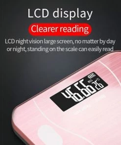 Merkloos Digitale Smart Weegschaal - Personenweegschaal - Met Lichaamsanalyse - USB Oplaadbaar - Met App - Roze -Yunmai Shop 550x672