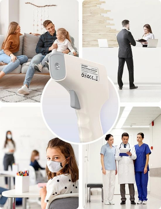 HYLOGY Thermometer Voor Volwassenen Digitaal - Infrarood Koortsthermometer Contactloze - Thermometer Lichaam Kinderen - Voorhoofd Thermometer Baby Met Lcd Display - Afbeelding 7