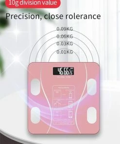 Merkloos Digitale Smart Weegschaal - Personenweegschaal - Met Lichaamsanalyse - USB Oplaadbaar - Met App - Roze -Yunmai Shop 550x742