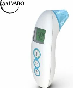 Salvaro® Digitale Infrarood Thermometer Voorhoofd- & Oorthermometer In 1 - Incl. Batterijen En Opbergzakje