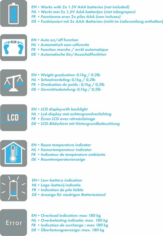 Silvergear Digitale Personenweegschaal - Nauwkeurig Tot Op 0,05 Kg - Verlicht LCD Scherm - Stijlvol Design Van Gehard Glas - Makkelijk Op Te Bergen - Zwart - Afbeelding 4
