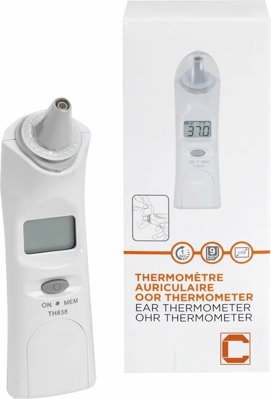 Cresta Care TH838S Infrarood Oorthermometer | Voor Kinderen En Volwassenen | Snelle Meting 4 Cresta Care TH838S Infrarood Oorthermometer | Voor Kinderen En Volwassenen | Snelle Meting - Afbeelding 2