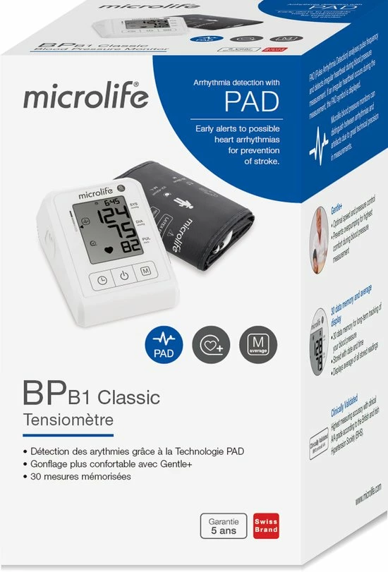 Microlife BP B1 Classic - Bovenarm Bloeddrukmeter - Klinisch Gevalideerd - No. 1 Merk Bij Huisartsen 7 Microlife BP B1 Classic - Bovenarm Bloeddrukmeter - Klinisch Gevalideerd - No. 1 Merk Bij Huisartsen - Afbeelding 5