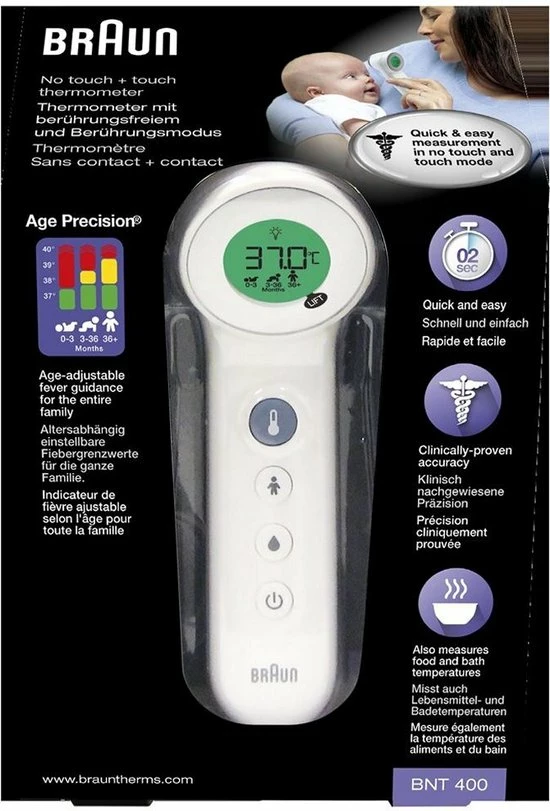 Braun - Koortsthermometer - No Touch - BNT400WE - Afbeelding 14