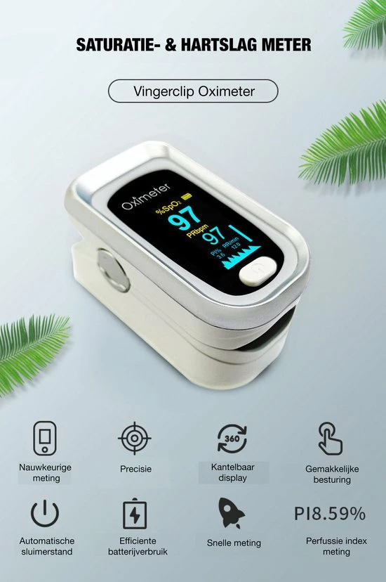 IMDK - Saturatiemeter - Zuurstofmeter - Pulse Oximeter - Incl. Batterijen 3 IMDK - Saturatiemeter - Zuurstofmeter - Pulse Oximeter - Incl. Batterijen